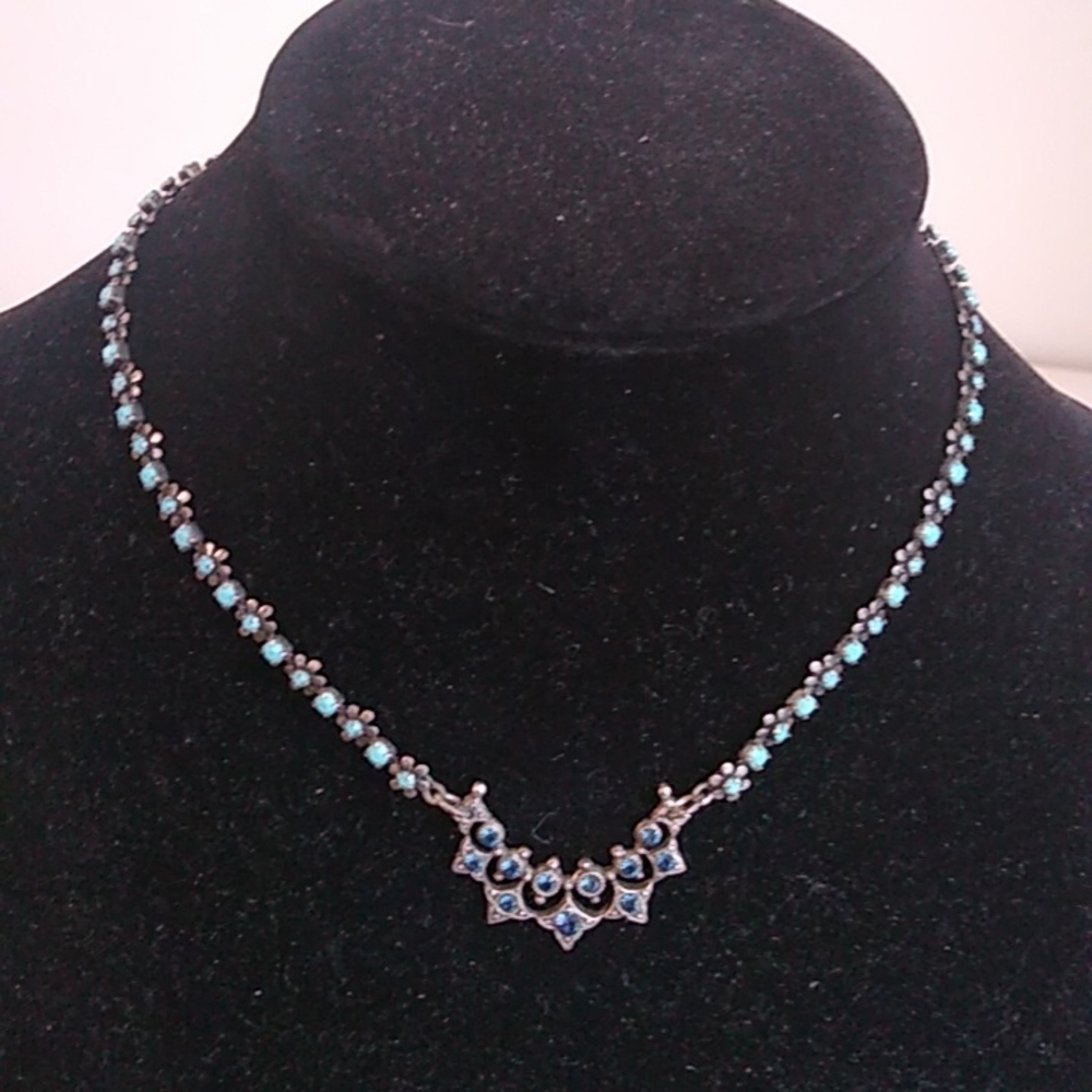 Vintage Mary DiMarco Necklace Blue and Aqua Stones